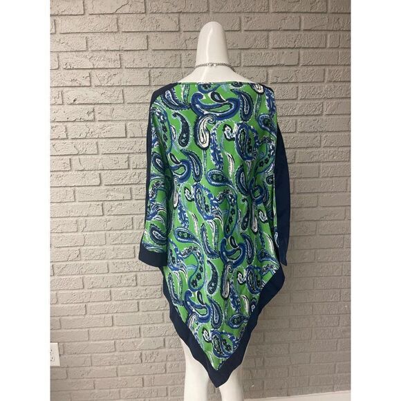 Asymmetrical Paisley Print Blouse / Tunic Size M - Picture 3 of 6